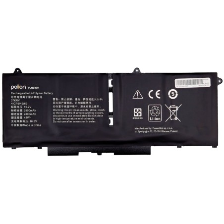 TRX Baterie Polion 07KRV pro notebooky DELL 451-BCWY Latitude 7430 7530 - 2800mAh 43Wh/ neoriginální