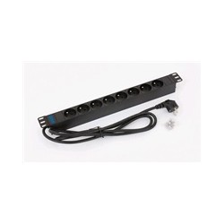 TRITON 19" rozvodný panel 8x230V ČSN - 2m, černý