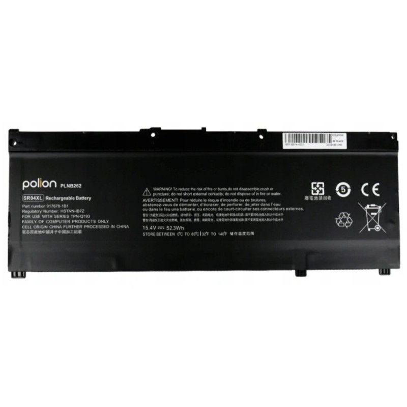 TRX Baterie Polion SR04XL pro notebooky HP Omen 15-CE 17-CB - Li-Pol 15,4V - 3400mAh 52,3Wh /neoriginální