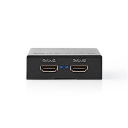 Nedis VSPL3472AT - HDMI Rozbočovač | 2 Porty port(s) | Vstup HDMI ™ | 2x výstup HDMI ™ | 4K@60Hz | 18 Gbps | Kov | čern