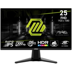 MSI MAG/255XF/24,5"/IPS/FHD/300Hz/0,5ms/Černá/3R
