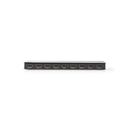Nedis VSPL3478ATH - HDMI Rozbočovač | 8 Portů port(s) | Vstup HDMI ™ | 8x Výstup HDMI™ | 4K@60Hz | 18 Gbps | Kov | čern