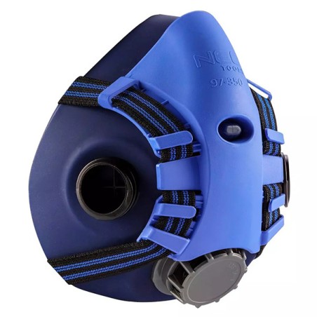 Silikonová polomaska (dodáváno bez filtrů) z z tvrzené oceli, 97-350, NEO TOOLS