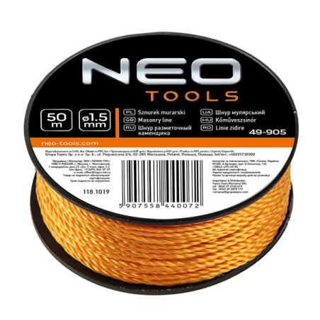 Zednický provázek 50 m 49-905, NEO TOOLS