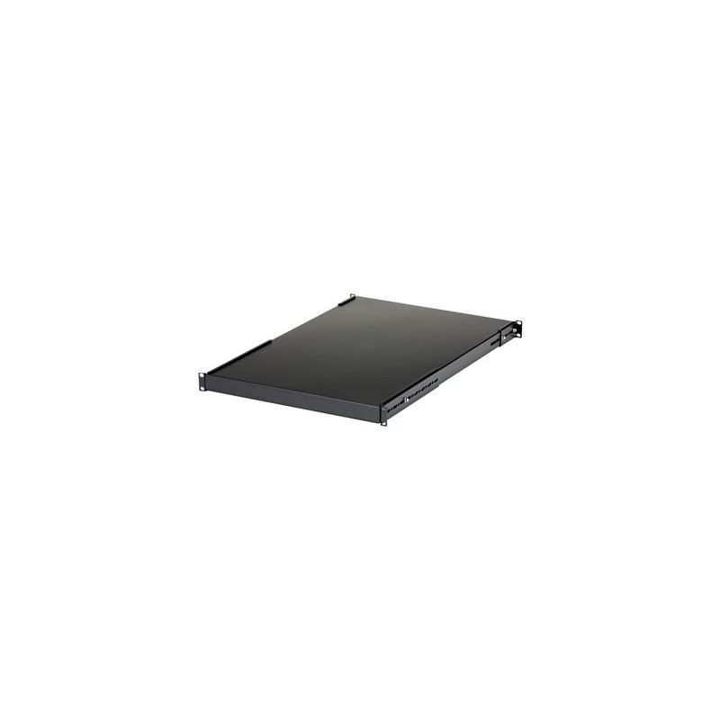 StarTech.com 1U Adjustable Server Rack Mount Shelf - 175lbs - 19.5 to 38in Deep Universal Tray for 19" AV, Data & Network