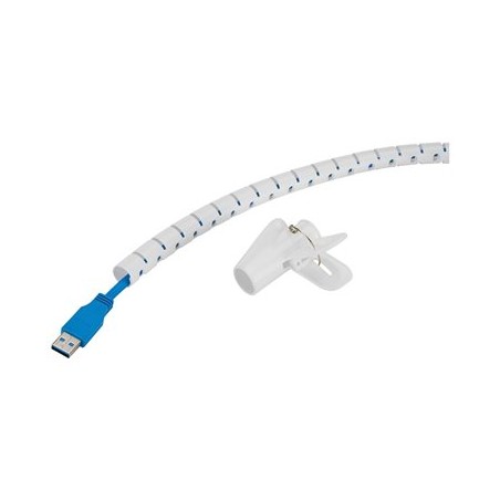 Neomounts - Objímka pro správu kabelu - pro 1-3 kabely, univerzální - bílá - 2 m