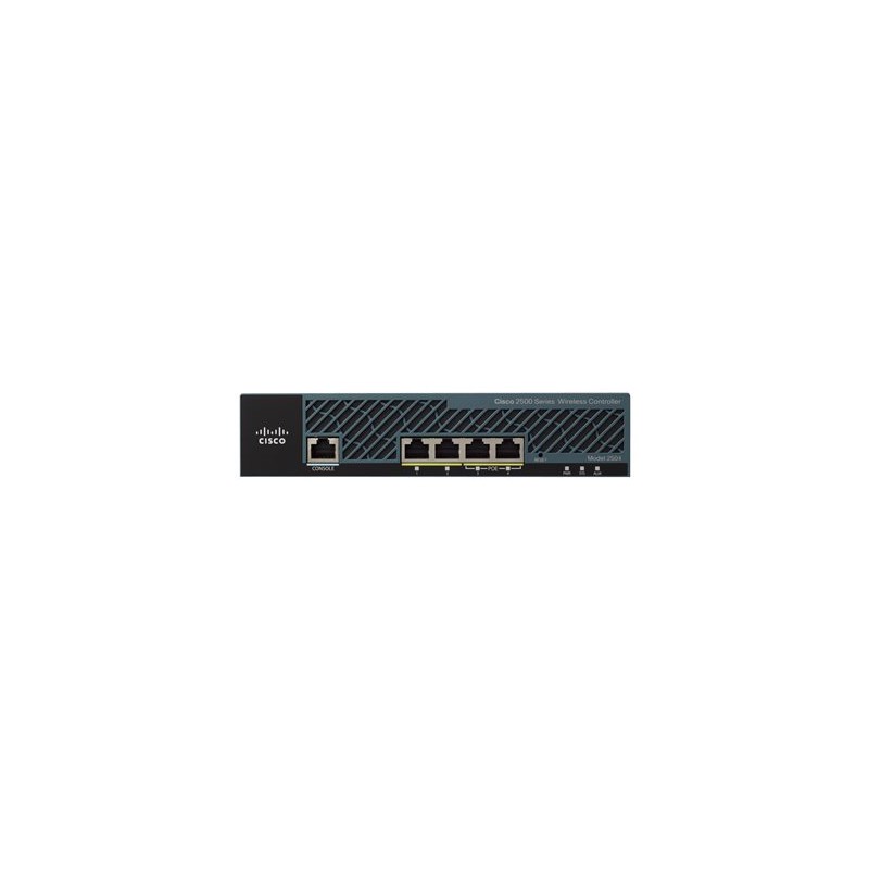 Cisco 2504 Wireless Controller for High Availability - Zařízení pro správu sítě - 4 porty - 1GbE - 1U - repasovaný