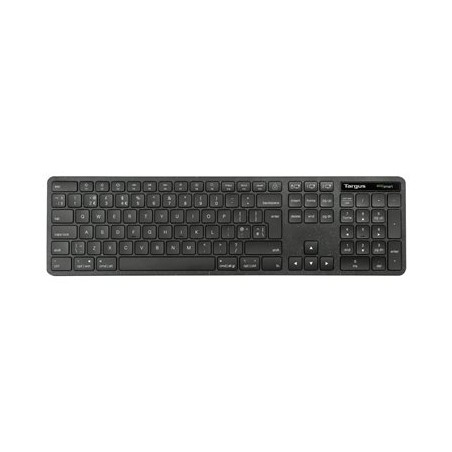 Targus EcoSmart - Klávesnice - full size - antibakteriální - bezdrátový - Bluetooth 5.0, 2.4 GHz - QWERTY - britská - černá