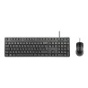 Targus - Klávesnice a sada myši - kombinace - full size - antibakteriální - USB - AZERTY - francouzská - černá