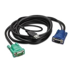 APC - Kabel klávesnice / videa / myši (KVM) - USB, HD-15 (VGA) (M) do HD-15 (VGA) (M) - 3.66 m - černá - pro P/N: AP5201