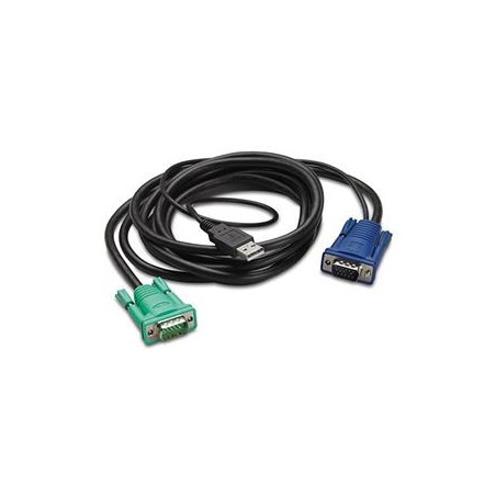 APC - Kabel klávesnice / videa / myši (KVM) - USB, HD-15 (VGA) (M) do HD-15 (VGA) (M) - 3.66 m - černá - pro P/N: AP5201