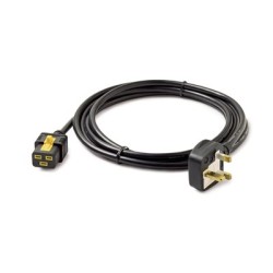 APC - Elektrický kabel - IEC 60320 C19 do BS 1363A (M) - AC 240 V - 13 A - 3 m - opatřený západkou - černá - pro P/N: