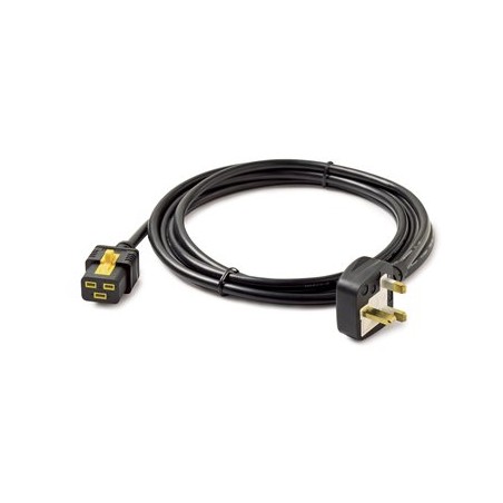 APC - Elektrický kabel - IEC 60320 C19 do BS 1363A (M) - AC 240 V - 13 A - 3 m - opatřený západkou - černá - pro P/N: