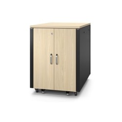 APC NetShelter - Rozvaděč stojanový (horizontální) - zvukotěsný - AC 230 V - javor - 17U - 19"