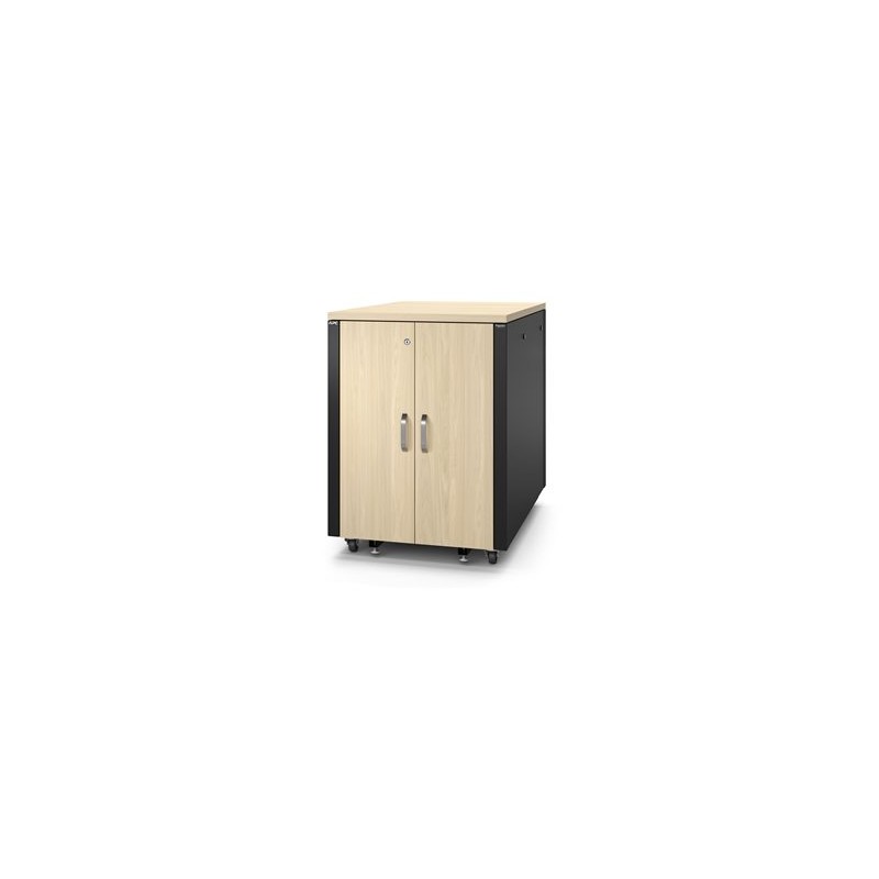 APC NetShelter - Rozvaděč stojanový (horizontální) - zvukotěsný - AC 230 V - javor - 17U - 19"