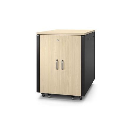 APC NetShelter - Rozvaděč stojanový (horizontální) - zvukotěsný - AC 230 V - javor - 17U - 19"