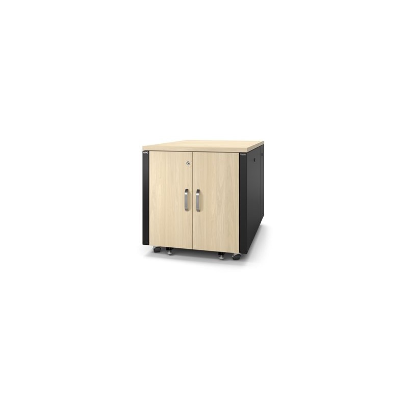 APC NetShelter - Rozvaděč stojanový (vertikální) - zvukotěsný - AC 100-230 V - javor - 12U - 19" - kompatibilní s TAA - pro