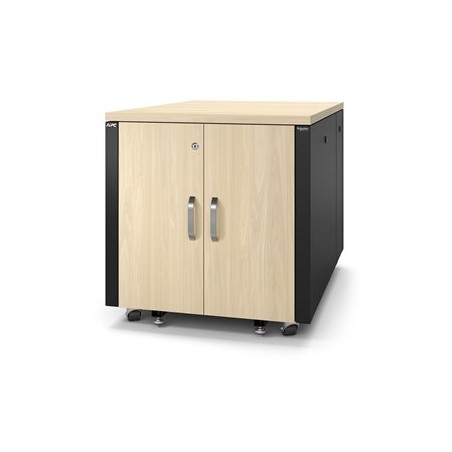 APC NetShelter - Rozvaděč stojanový (vertikální) - zvukotěsný - AC 100-230 V - javor - 12U - 19" - kompatibilní s TAA - pro