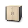 APC NetShelter - Rozvaděč stojanový (vertikální) - zvukotěsný - AC 100-230 V - javor - 12U - 19" - kompatibilní s TAA - pro