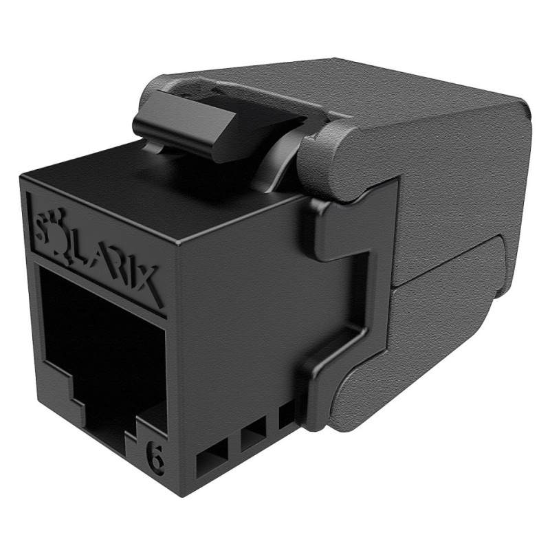 Solarix Samořezný keystone CAT6 UTP RJ45 černý