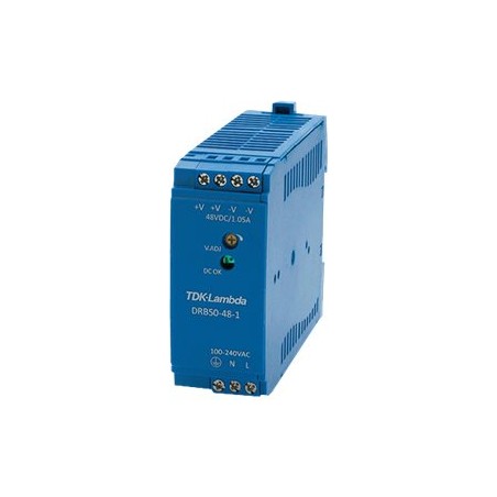 Allied Telesis AT-DRB50-48-1 - Napájení (montovatelný na DIN kolejnici) - AC 85-264/ DC 120-373 V - 50 Watt