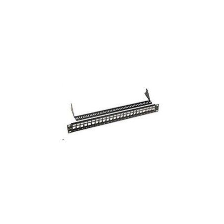Solarix Univerzální modulární neosazený patch panel 24 portů černý 1U