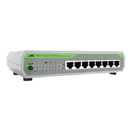 Allied Telesis AT FS710/8 - Přepínač - neřízený - 8 x 10/100 - desktop, pro připevnění na zeď
