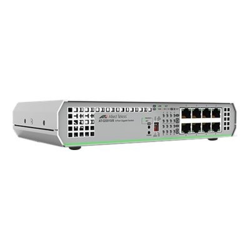 Allied Telesis CentreCOM AT-GS910/8 - Přepínač - neřízený - 8 x 10/100/1000 - desktop
