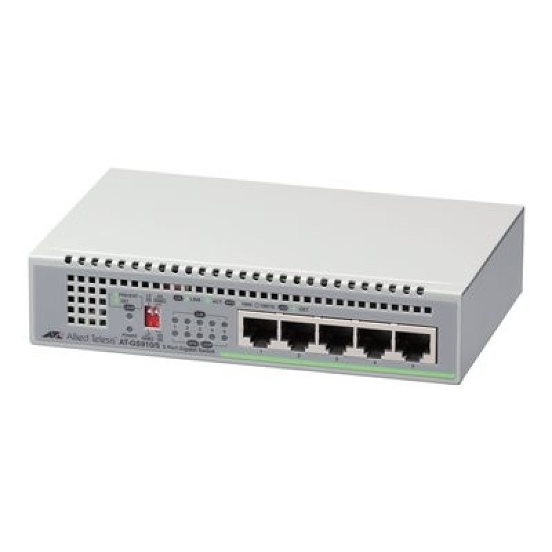 Allied Telesis CentreCOM AT-GS910/5 - Přepínač - 5 x 10/100/1000 - desktop