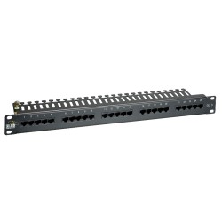 19" ISDN panel Solarix 25 x RJ45 černý 1U SX25-ISDN-BK