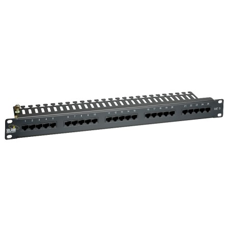 19" ISDN panel Solarix 25 x RJ45 černý 1U SX25-ISDN-BK