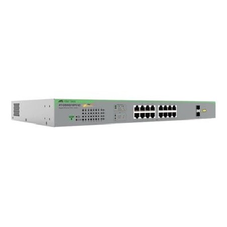 Allied Telesis AT GS950/18PS V2 - Přepínač - inteligentní - 16 x 10/100/1000 (PoE+) + 2 x 1000Base-X - proudění vzduchu ze