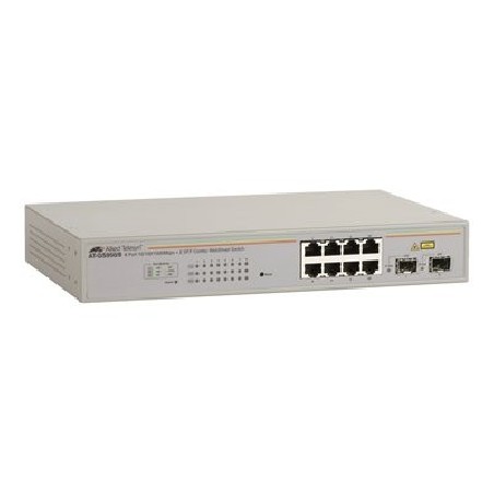 Allied Telesis AT GS950/8 WebSmart Switch - Přepínač - řízený - 8 x 10/100/1000 + 2 x sdílený SFP - desktop