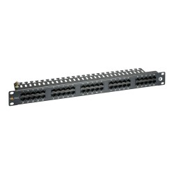 19" ISDN panel Solarix 50 x RJ45 černý 1U SX50-ISDN-BK
