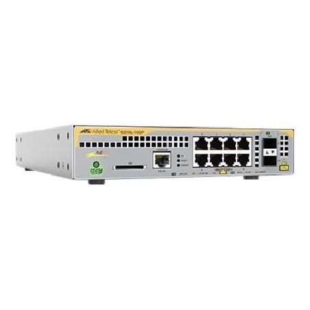 Allied Telesis AT IE210L-10GP - Přepínač - řízený - 8 x 10/100/1000 (PoE+) + 2 x 100/1000 SFP - PoE+ (124 W)