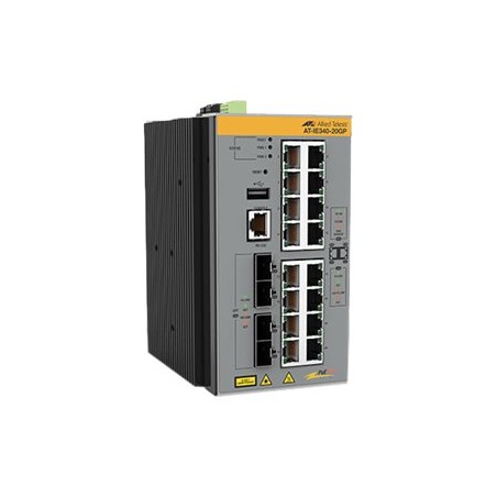 Allied Telesis AT IE340-20GP/C - Prepínac - konformní povlak - L3 - rízený - 8 x 10/100/1000 (PoE+) + 8 x 10/100/1000 (PoE) + 4