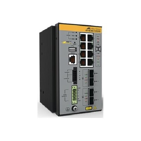 Allied Telesis AT IE360-12GHX - Prepínac - prumyslový - L3 - rízený - 8 x 10/100/1000 (PoE++) + 2 x gigabitu SFP + 2 x 10