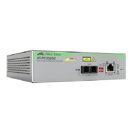 Allied Telesis AT PC200/SC - Konvertor médií s optickými vlákny - 1GbE - 1000Base-T, 100Base-FX, 100Base-SC, 100Base-TX