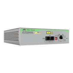 Allied Telesis AT PC2000/SC - Konvertor médií s optickými vlákny - 1GbE - 10Base-T, 1000Base-SX, 100Base-TX, 1000Base-T