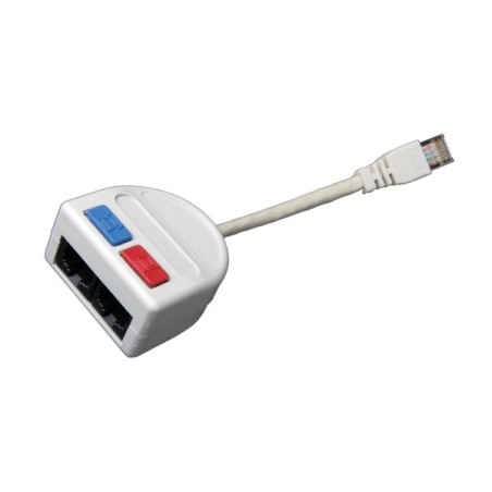Rozdvojka počítač (10BaseT)/telefon 2 x RJ45