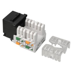 Solarix Zařezávací keystone CAT5E UTP RJ45 černý svorkovnice 90°