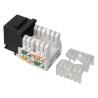Solarix Zařezávací keystone CAT5E UTP RJ45 černý svorkovnice 90°