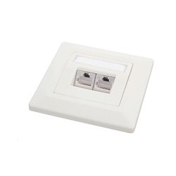 Solarix Zásuvka CAT5E STP 2 x RJ45 pod omítku bílá