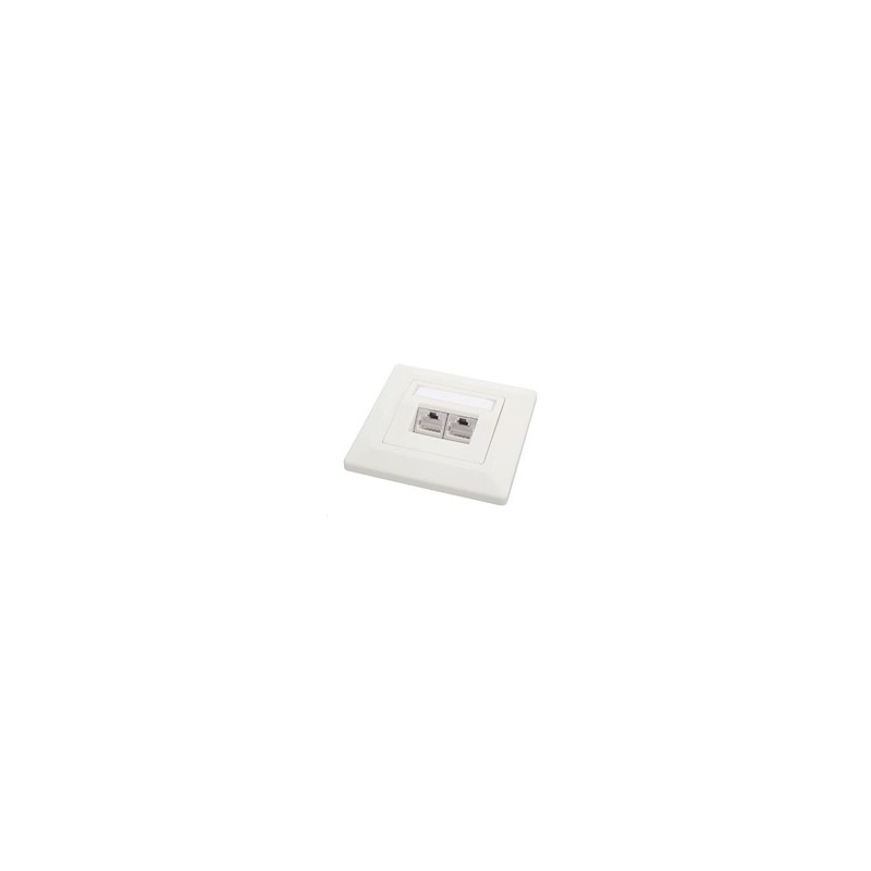 Solarix Zásuvka CAT5E STP 2 x RJ45 pod omítku bílá