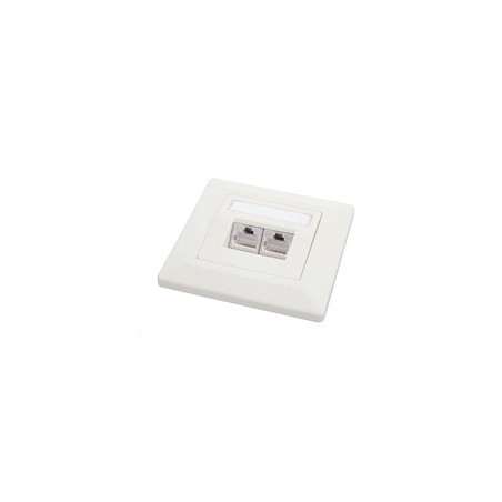 Solarix Zásuvka CAT5E STP 2 x RJ45 pod omítku bílá