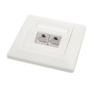 Solarix Zásuvka CAT5E STP 2 x RJ45 pod omítku bílá