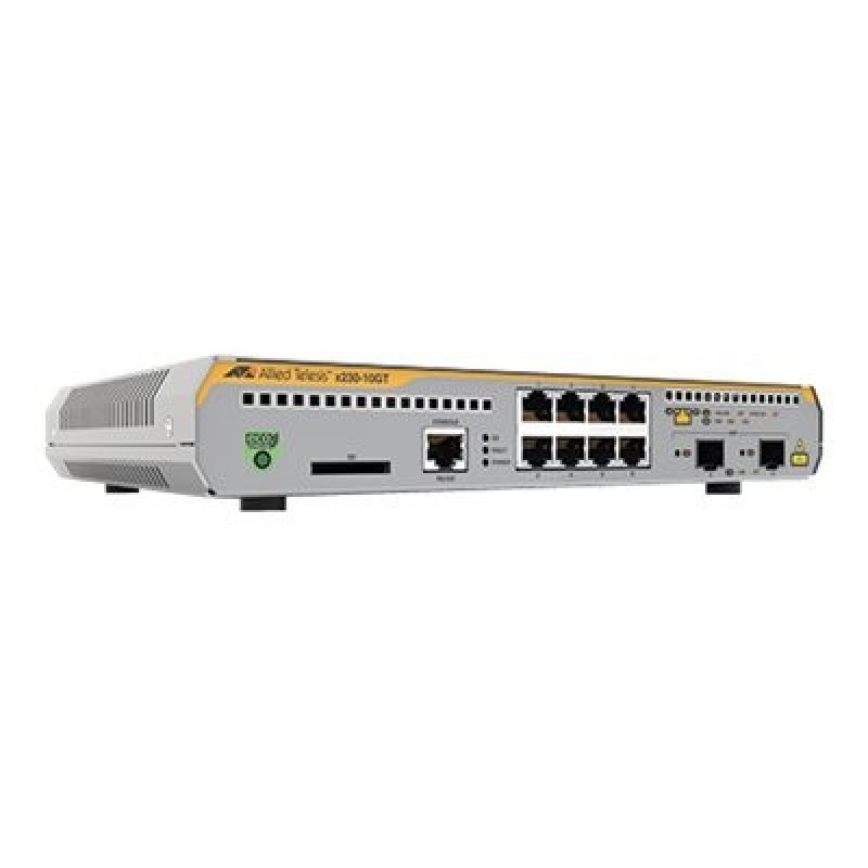 Allied Telesis AT x230-10GT - Přepínač - L2+ - řízený - 8 x 10/100/1000 + 2 x gigabitů SFP - desktop, Lze montovat… ATX23010GT50