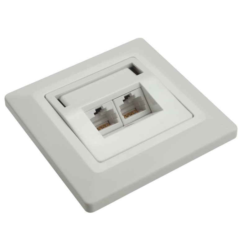 Zásuvka Solarix CAT6 UTP 2 x RJ45 pod omítku bílá