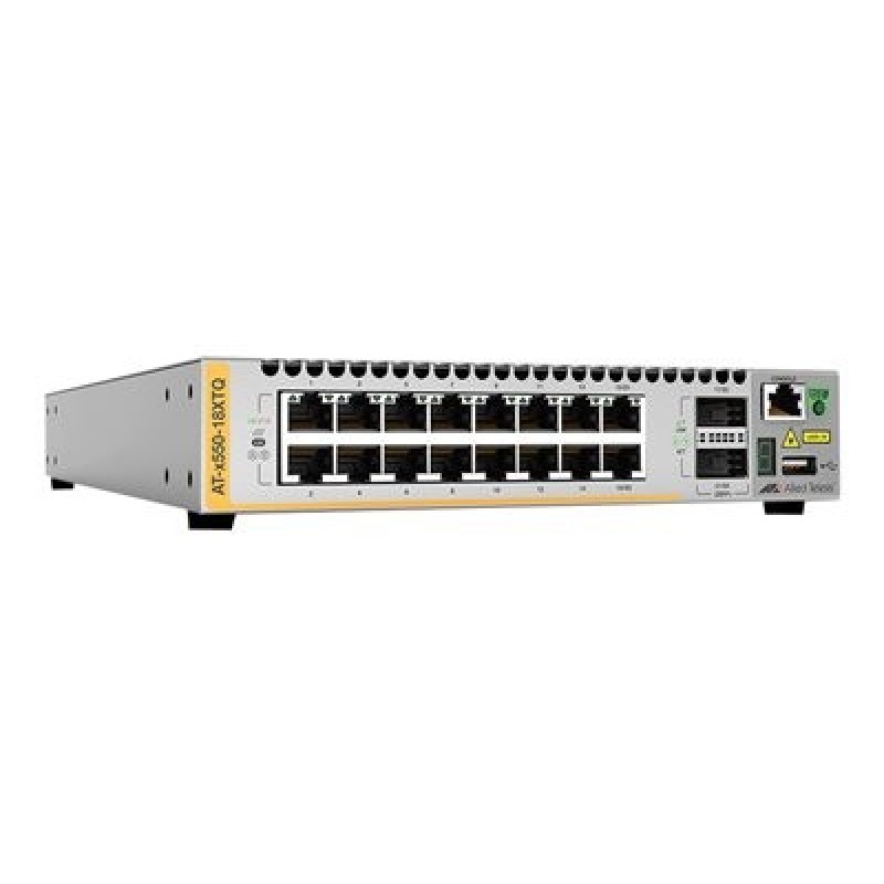 Allied Telesis AT X550-18XTQ - Přepínač - L3 - inteligentní - 16 x 1000/10000 + 2 x 40 Gigabit QSFP+ (uplink) - Lze montovat do