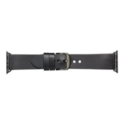 dbramante1928 Bornholm - Řemínek k hodinkám pro chytré hodinky - vesmírná šedá/černá - pro Apple Watch Hermčs Series 9, SE 3